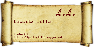 Lipsitz Lilla névjegykártya